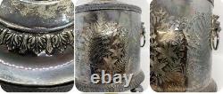 Antique Robbe & Berking Silver Plated Lion Head Tea Caddy Box Container 8.3/8