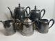 Antique Rogers Meriden Quadruple Silverplate 5 Piece Coffee And Tea Set