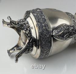 Antique Rogers Smith & Co. Quadruple Meriden Ct. SilverPlate Tea Coffee Pot 1924
