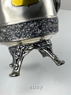 Antique Rogers Smith & Co. Quadruple Meriden Ct. SilverPlate Tea Coffee Pot 1924