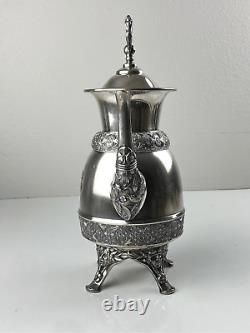 Antique Rogers Smith & Co. Quadruple Meriden Ct. SilverPlate Tea Coffee Pot 1924