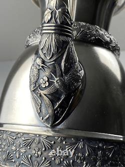 Antique Rogers Smith & Co. Quadruple Meriden Ct. SilverPlate Tea Coffee Pot 1924
