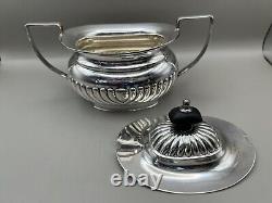 Antique Sheffield De Montfort Silver Plate Tea Service, Classic Georgian Pattern
