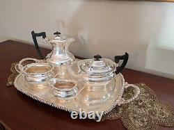 Antique Sheffield England EPNS Nickel Silver Plate Tea/Coffee Pot Set