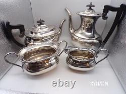 Antique Sheffield England EPNS Nickel Silver Plate Tea/Coffee Pot Set CAVENDISH