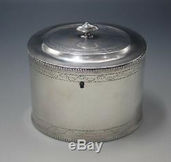 Antique Sheffield England Lockable Large Tea Caddy Silver Plated