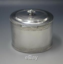 Antique Sheffield England Lockable Large Tea Caddy Silver Plated