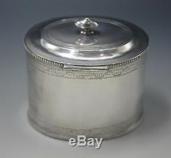 Antique Sheffield England Lockable Large Tea Caddy Silver Plated