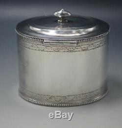 Antique Sheffield England Lockable Large Tea Caddy Silver Plated