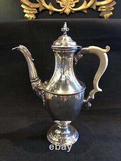 Antique Sheffield Plate Tea Pot with Wood Handle Circa 1800