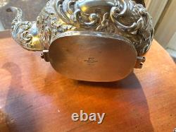 Antique Sheffield Silver Plated Tea Set Repousse 1920's 4 Pcs