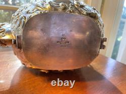 Antique Sheffield Silver Plated Tea Set Repousse 1920's 4 Pcs