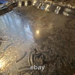 Antique Sheridan Taunton Silver 7-piece Coffee And Tea Set Tray