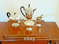 Antique Silver EPBM Tea Pot, coffee Pot, Sugar Bowl, Cream Jug. Maple & Co. Ltd