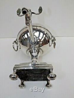 Antique Silver On Copper Georgian Spherical Tea/Wine Urn With Hallmarked Plaque