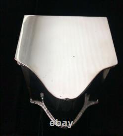 Antique Silver Plate British Slant Tea Caddy Box