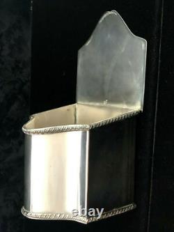 Antique Silver Plate British Slant Tea Caddy Box