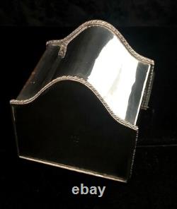 Antique Silver Plate British Slant Tea Caddy Box