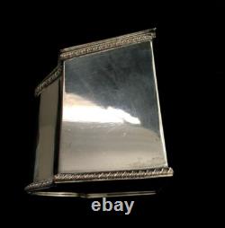 Antique Silver Plate British Slant Tea Caddy Box