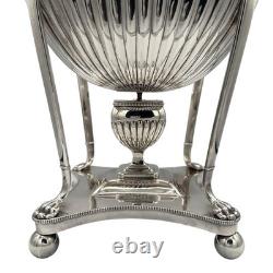 Antique Silver Plate Coffee Tea Water Samovar Urn Paw Feet Monogrammed HL