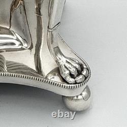 Antique Silver Plate Coffee Tea Water Samovar Urn Paw Feet Monogrammed HL