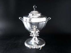 Antique Silver Plate Coffee Urn Hot Tea Dispenser Samovar