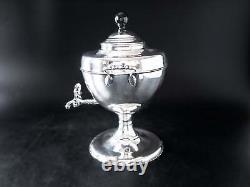 Antique Silver Plate Coffee Urn Hot Tea Dispenser Samovar