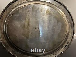 Antique Silver Plate Etched Floral Biscuit Box Barrel Tea Caddy 19th Century