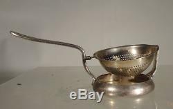 Antique Silver Plate French Cristofle Marked Tea Strainer Table Item Hallmarked