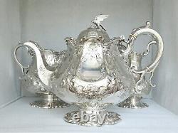 Antique Silver Plate(Plated) Martin & Hall English Victorian Tea Service set