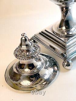 Antique Silver Plate Samovar Hot Water Coffee Tea Urn Victorian Edwardian EUC