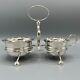 Antique Silver Plate Sugar Bowl Cream Jug On Stand Tea Set Art Deco C1930 Yeoman
