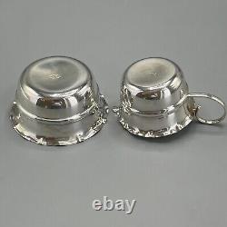Antique Silver Plate Sugar Bowl Cream Jug on Stand Tea Set Art Deco c1930 Yeoman