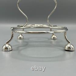 Antique Silver Plate Sugar Bowl Cream Jug on Stand Tea Set Art Deco c1930 Yeoman
