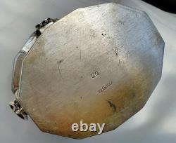 Antique Silver Plate Tea Caddy Biscuit Barrel From Claridge Hotel