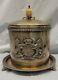 Antique Silver Plate Tea Caddy / Biscuit Tin By Oxford Silversmith Co. 1910 1920