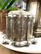 Antique Silver Plate Tea Caddy Ornately Decorated Repousse Roses