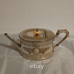 Antique Silver Plate Tea Pot Georgian Design 19th C