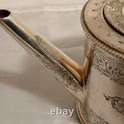 Antique Silver Plate Tea Pot Georgian Design 19th C