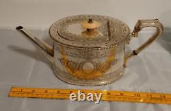 Antique Silver Plate Tea Pot Georgian Design 19th C