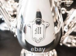 Antique Silver Plate Tea Set Coffee Service Flower Finial Gorham Silver Soldered