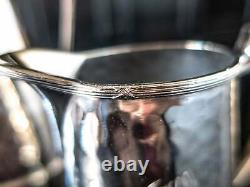 Antique Silver Plate Tea Set Hammered Quadruple Plate Great Condition