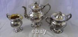 Antique Silver Plate Tea Set, R. L. Gleason & Sons Very Rare