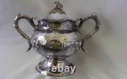 Antique Silver Plate Tea Set, R. L. Gleason & Sons Very Rare