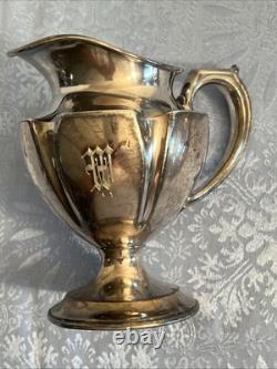 Antique Silver Plate Tea Set / Service By Wallace Bros Silver Co, Monogrammed
