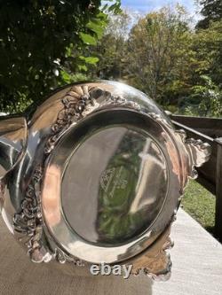 Antique Silver Plate Tea Set Service & Tray Beverly Manor Wilcox IS 5 Pieces