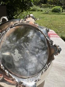 Antique Silver Plate Tea Set Service & Tray Beverly Manor Wilcox IS 5 Pieces