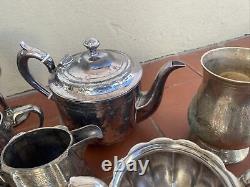 Antique Silver Plate Tea Wares Goblets Taza Basket Job Lot 10kg