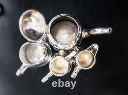 Antique Silver Plate Tea set Poole Silver Tea Creamer Sugar Waste Bowl