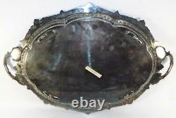 Antique Silver Plate Tray Handled Tea Set Tray LARGE ALEX CLARK London